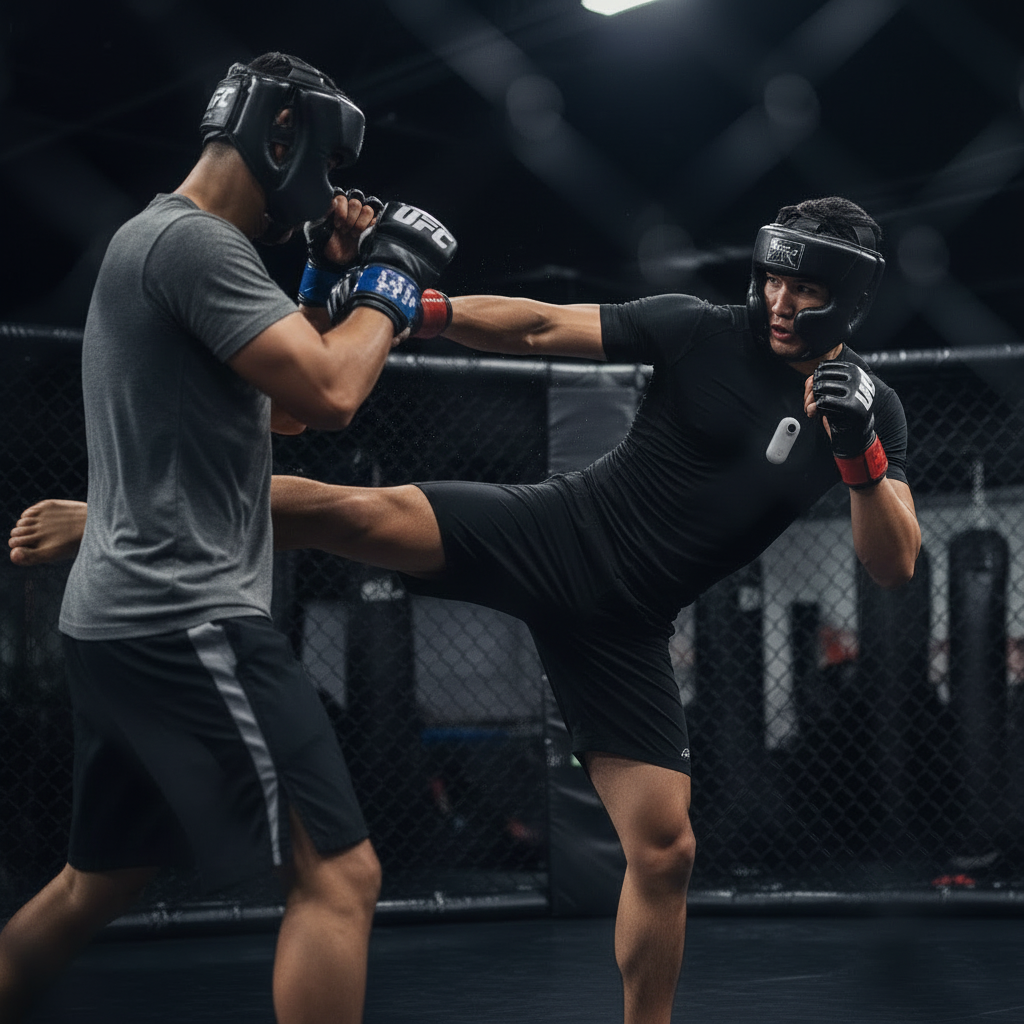 Gerader Schlag mit Kamera