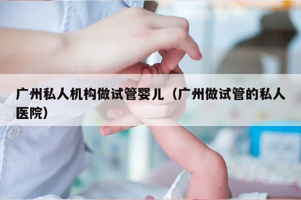广州私人机构做试管婴儿（广州做试管的私人医院）